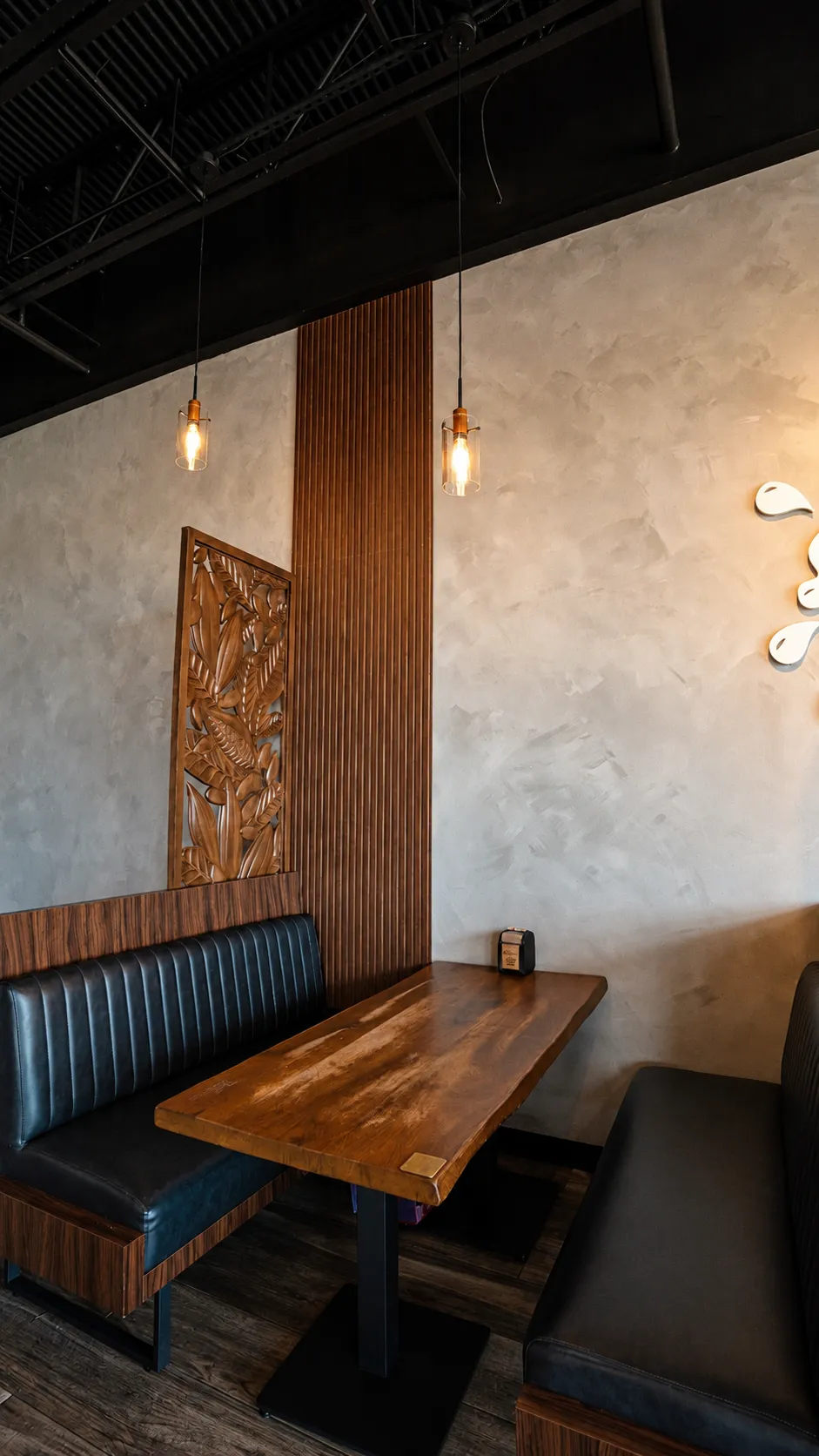 Cozy booth seating at ChocolateBar Jacksonville