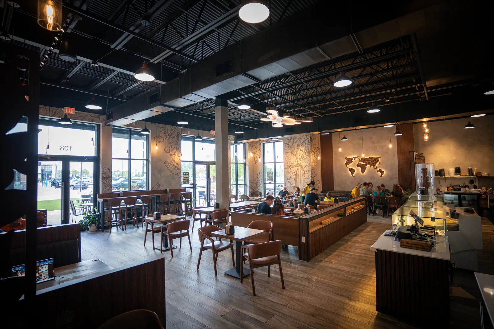 Dining area inside ChocolateBar Jacksonville