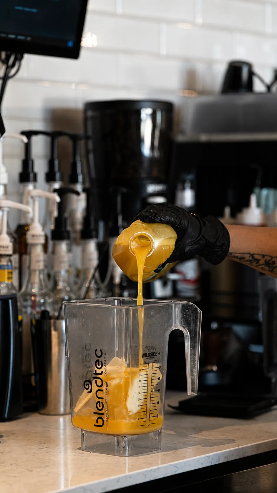 Belgian chocolate being poured